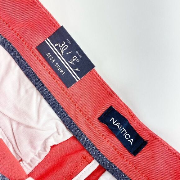 Nautica sailor red deck short 9” classic fit stretch 30 - Picture 4 of 11